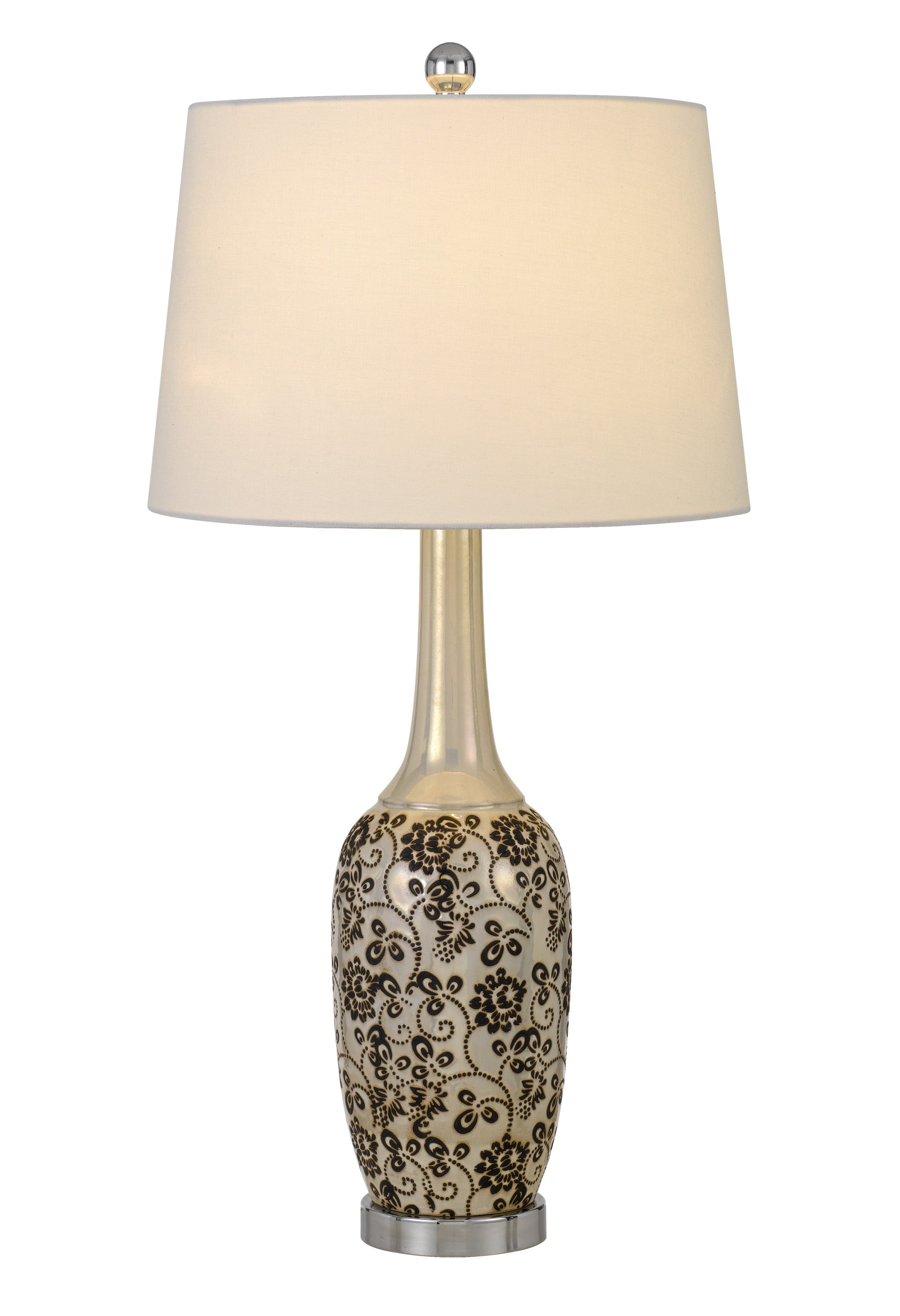 Set Of Two 30" Silver Metal Two Light Bedside Table Lamps With White Globe Shade - Homeroots - Flyclothing LLC