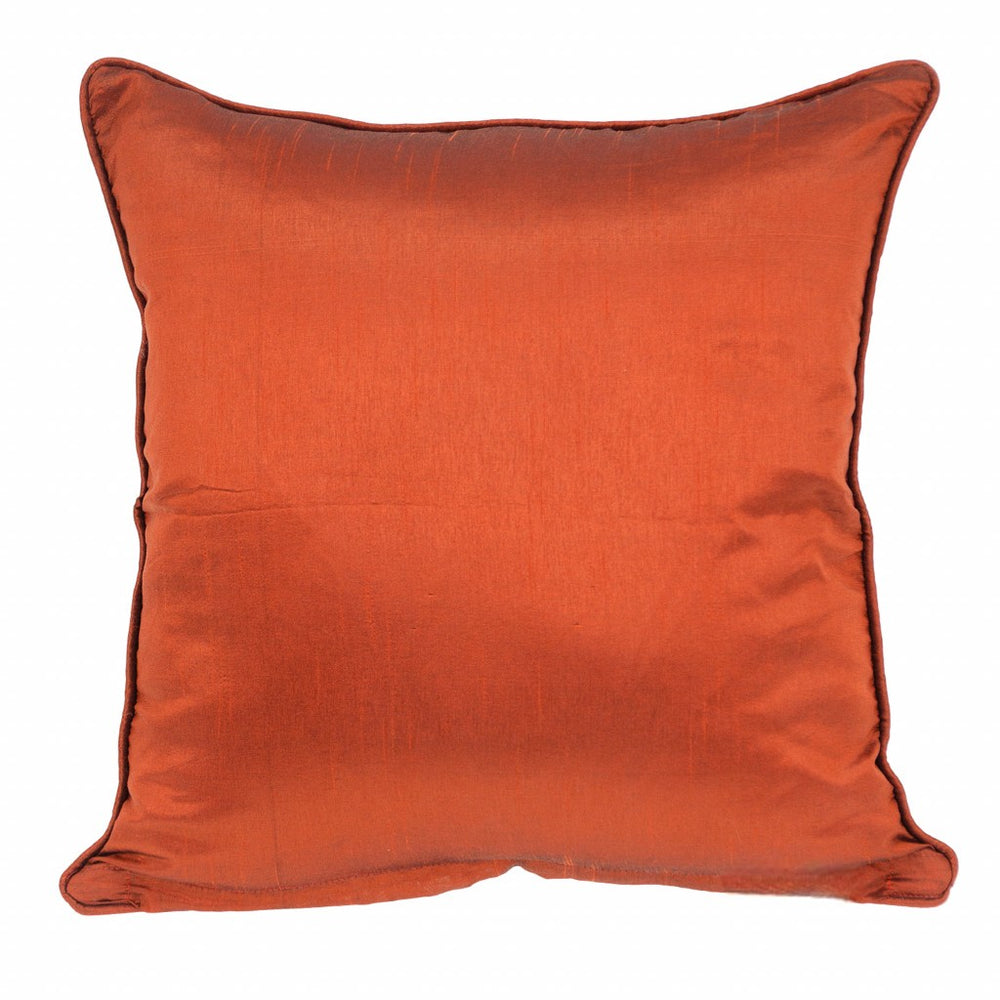 18" Beige and Brown Cotton Throw Pillow With Embroidery - Homeroots - Flyclothing LLC
