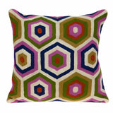 20" Beige and Pink Cotton Throw Pillow - Homeroots