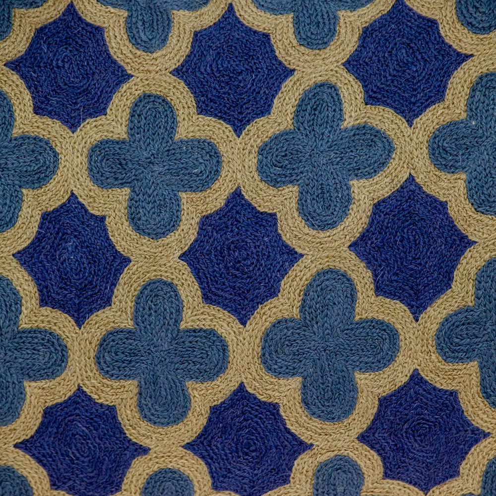 12" X 20" Blue Cotton Throw Pillow - Homeroots - Flyclothing LLC