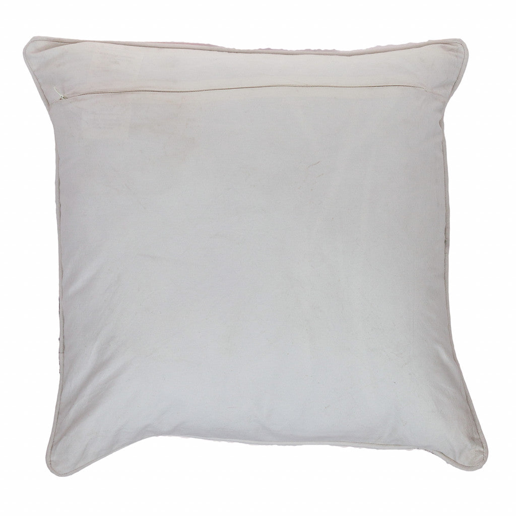 20" Black and Orange Cotton Throw Pillow With Embroidery - Homeroots - Flyclothing LLC