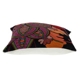 20" Black and Orange Cotton Throw Pillow With Embroidery - Homeroots - Flyclothing LLC