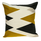 20" White and Black Cotton Throw Pillow - Homeroots