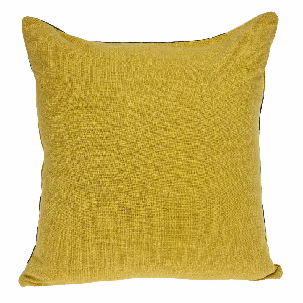 20" White and Black Cotton Throw Pillow - Homeroots - Flyclothing LLC