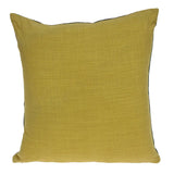 20" Black and Yellow Geometric Cotton Throw Pillow - Homeroots