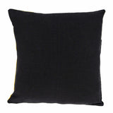 20" Black and Yellow Cotton Throw Pillow - Homeroots