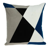20" Gray and Black Cotton Throw Pillow - Homeroots