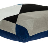 20" Gray and Black Cotton Throw Pillow - Homeroots - Flyclothing LLC