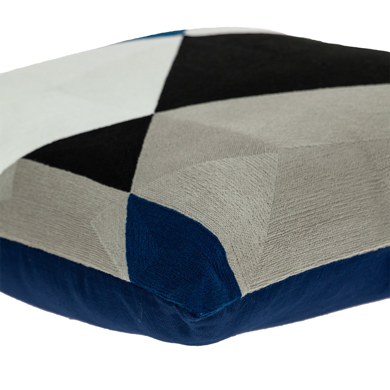 20" Gray and Black Cotton Throw Pillow - Homeroots - Flyclothing LLC