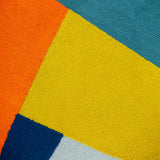 20" Blue and Yellow Cotton Throw Pillow - Homeroots - Flyclothing LLC