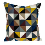 20" Black and Yellow Cotton Throw Pillow - Homeroots