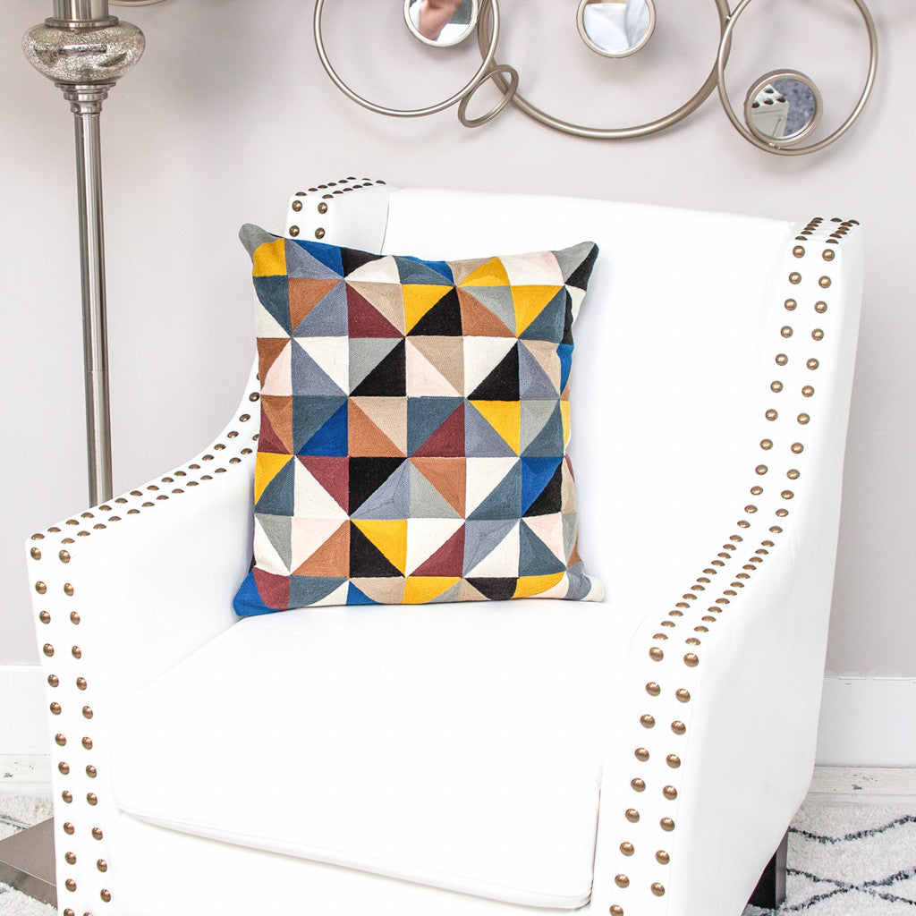 20" Black and Yellow Cotton Throw Pillow - Homeroots - Flyclothing LLC