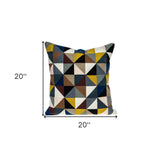 20" Black and Yellow Cotton Throw Pillow - Homeroots - Flyclothing LLC