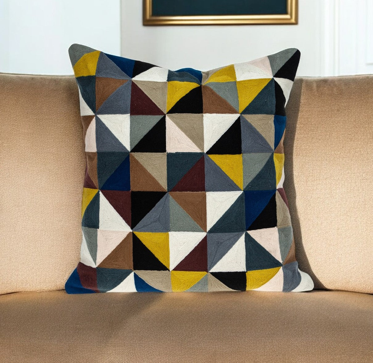 20" Black and Yellow Cotton Throw Pillow - Homeroots - Flyclothing LLC