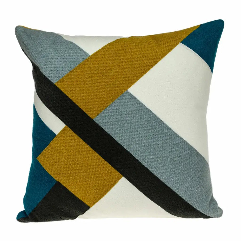 20" Brown and Black Cotton Throw Pillow - Homeroots - Flyclothing LLC