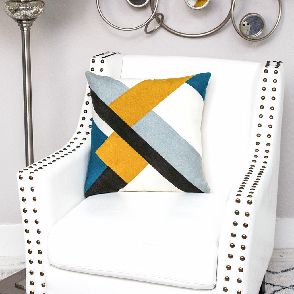 20" Brown and Black Cotton Throw Pillow - Homeroots - Flyclothing LLC
