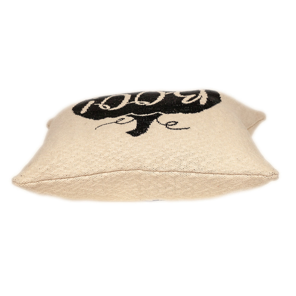 20" x 20" Cream Black Pumpkin Boo Square Accent Throw Pillow - Homeroots - Flyclothing LLC