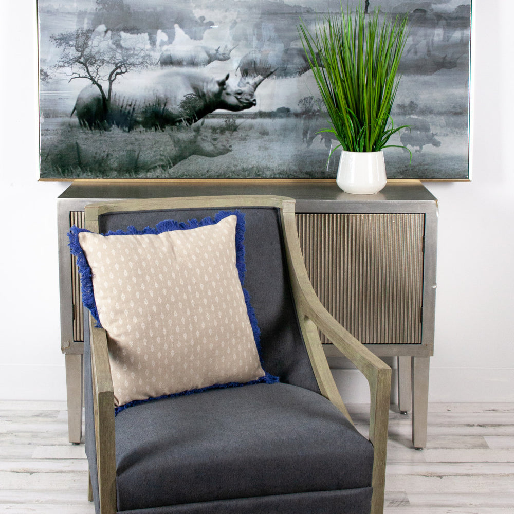 20" x 20" Beige and Pink Woven Square Accent Throw Pillow - Homeroots - Flyclothing LLC