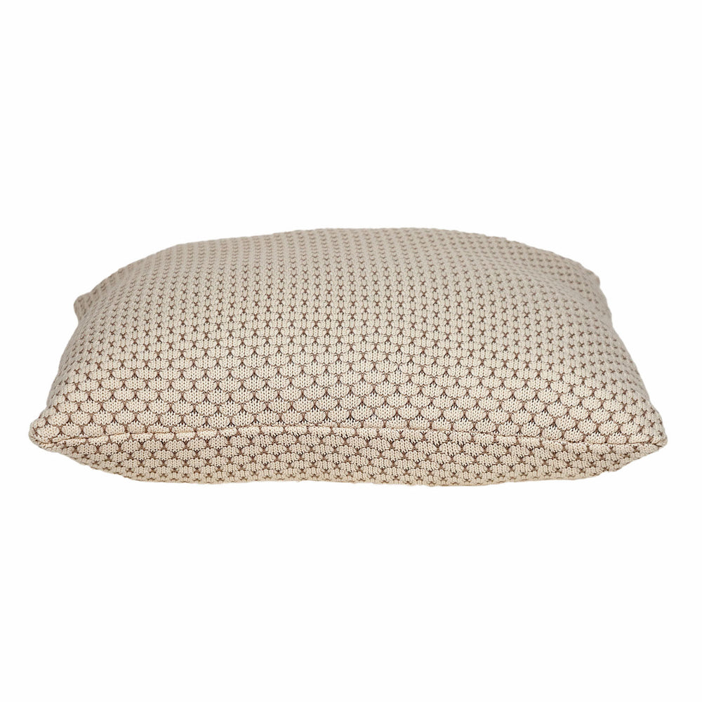 20" x 20" Beige and Pink Woven Square Accent Throw Pillow - Homeroots - Flyclothing LLC