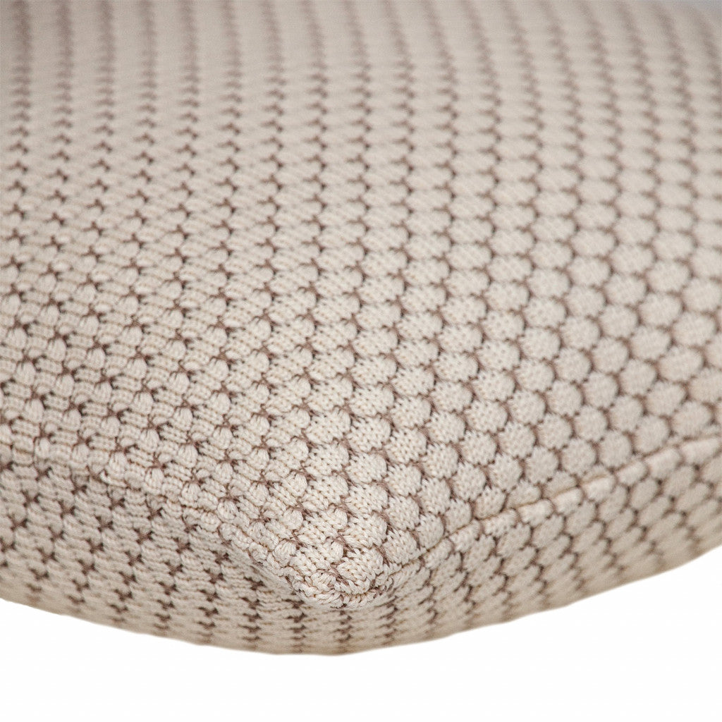 20" x 20" Beige and Pink Woven Square Accent Throw Pillow - Homeroots - Flyclothing LLC