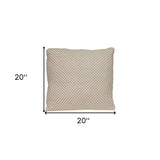 20" x 20" Beige and Pink Woven Square Accent Throw Pillow - Homeroots - Flyclothing LLC