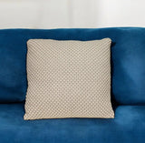 20" x 20" Beige and Pink Woven Square Accent Throw Pillow - Homeroots