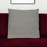 20" x 20" Black and Beige Woven Square Accent Throw Pillow
