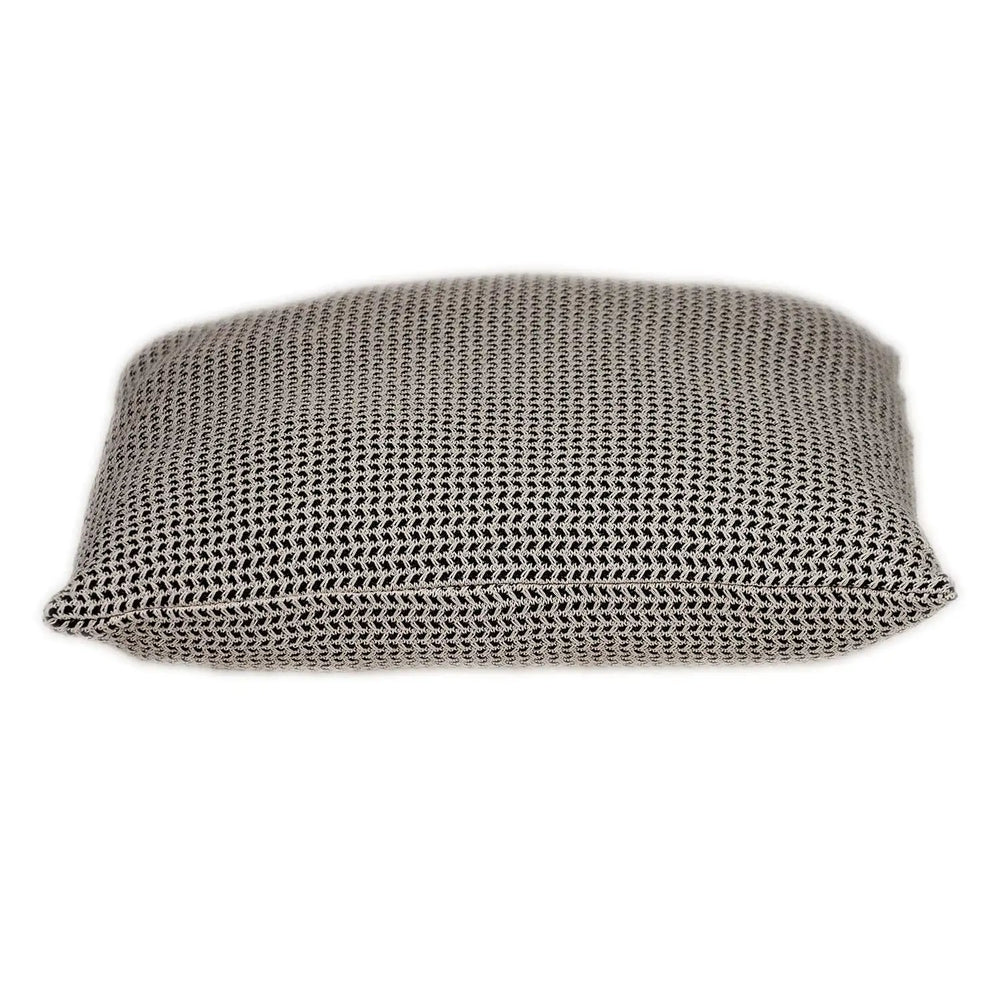 20" x 20" Black and Beige Woven Square Accent Throw Pillow - Homeroots - Flyclothing LLC