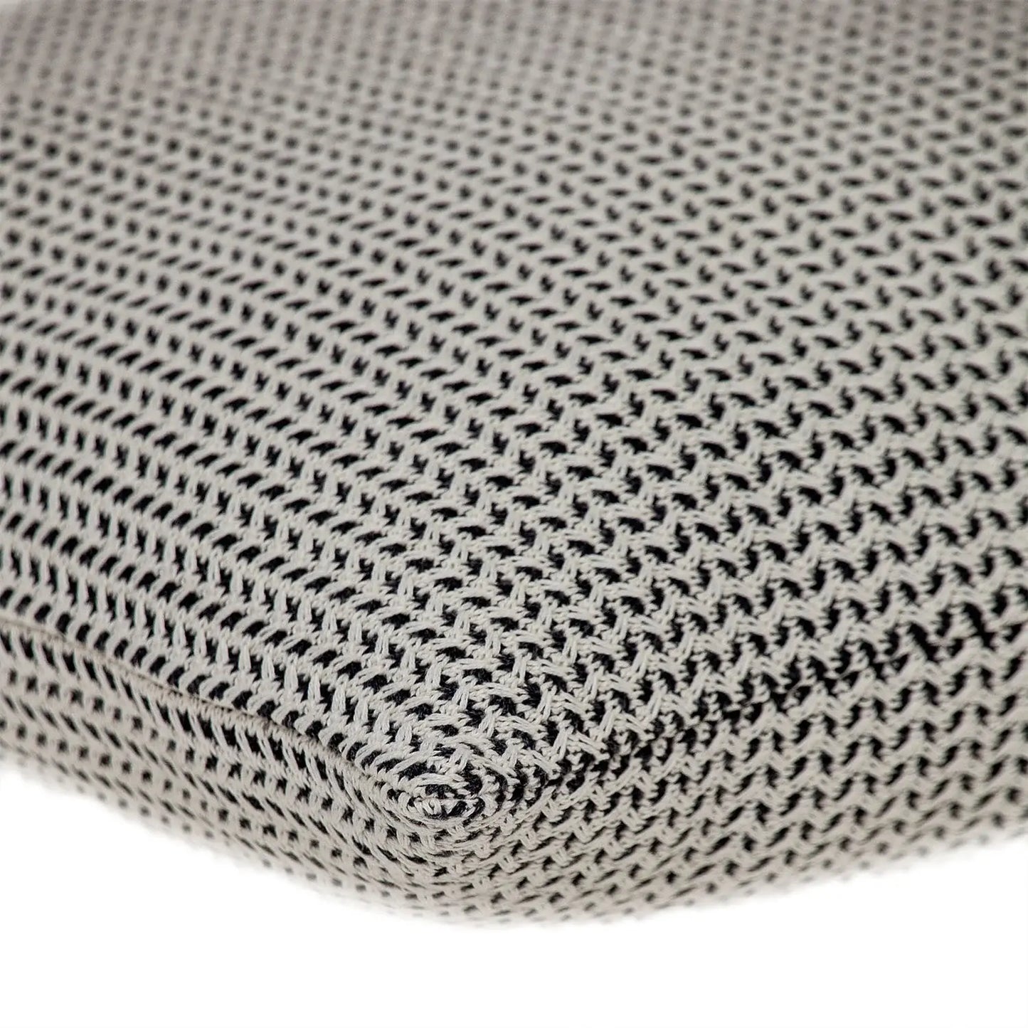 20" x 20" Black and Beige Woven Square Accent Throw Pillow - Homeroots - Flyclothing LLC
