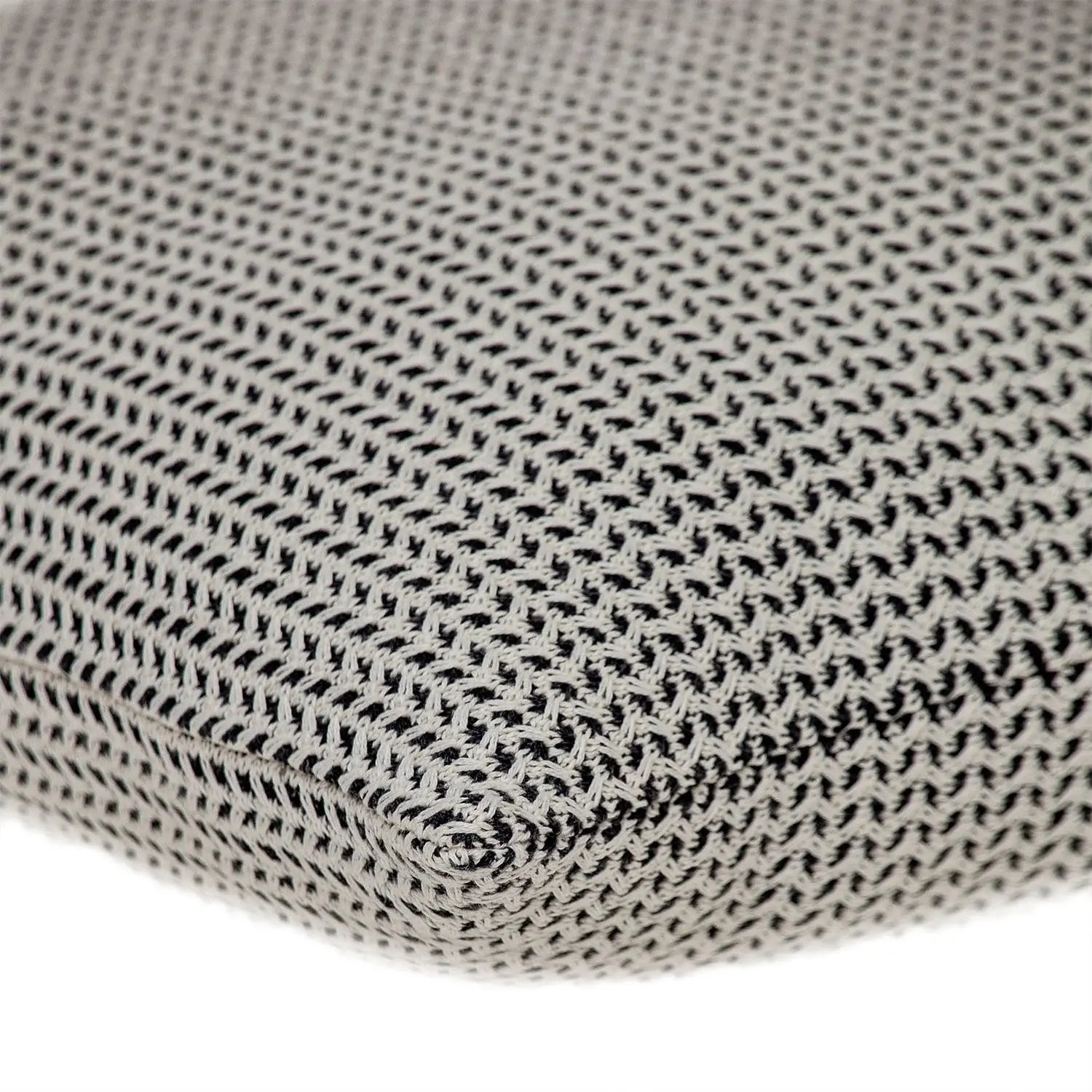 20" x 20" Black and Beige Woven Square Accent Throw Pillow - Homeroots - Flyclothing LLC