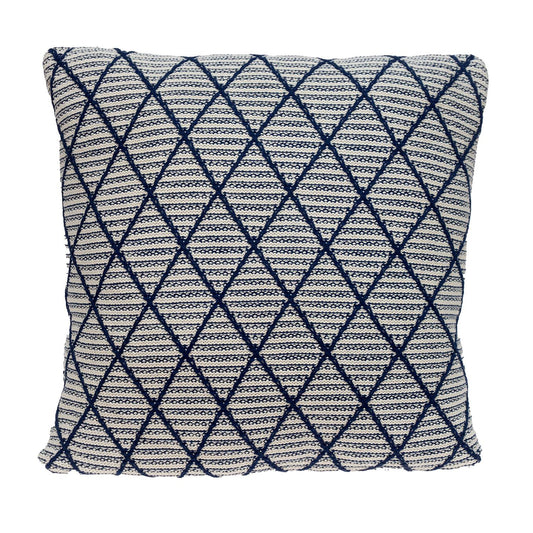 20" x 20" Blue Argyle Transitional Accent Throw Pillow - Homeroots
