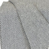 Handloomed Light Gray Cotton Throw Blanket with Tassels - Homeroots - Flyclothing LLC