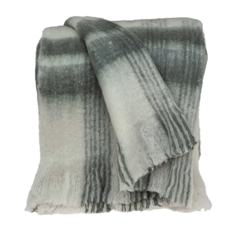 Transitional Gray and White Woven Handloom Throw - Homeroots - Flyclothing LLC