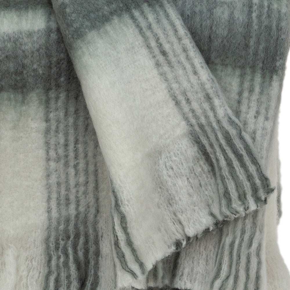 Transitional Gray and White Woven Handloom Throw - Homeroots - Flyclothing LLC