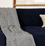 Boho Black and Beige Woven Diamond Pattern Throw with Tassels - Homeroots