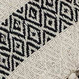 Black and Beige Diamond Weave Soft Cotton Handloom Throw - Homeroots - Flyclothing LLC