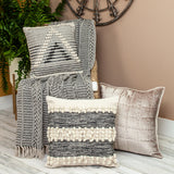 52" X 67" Beige and Black Quilted Cotton Abstract Throw Blanket - Homeroots - Flyclothing LLC