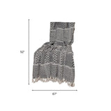 52" X 67" Beige and Black Quilted Cotton Abstract Throw Blanket - Homeroots - Flyclothing LLC