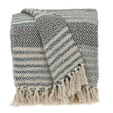 Beige and Taupe Diamond Weave Handloom Throw - Homeroots - Flyclothing LLC