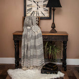 Beige and Taupe Diamond Weave Handloom Throw - Homeroots - Flyclothing LLC