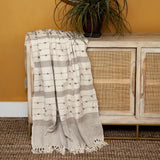 Tufted Beige Fringed Woven Handloom Throw - Homeroots - Flyclothing LLC