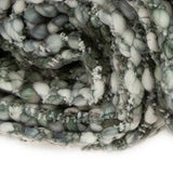 Green and White Knitted Cotton Blend Abstract Throw Blanket with Fringe - Homeroots - Flyclothing LLC