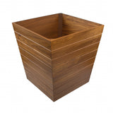 21" Brown Solid Teak Wood Indoor Outdoor Square Planter Box - Homeroots - Flyclothing LLC