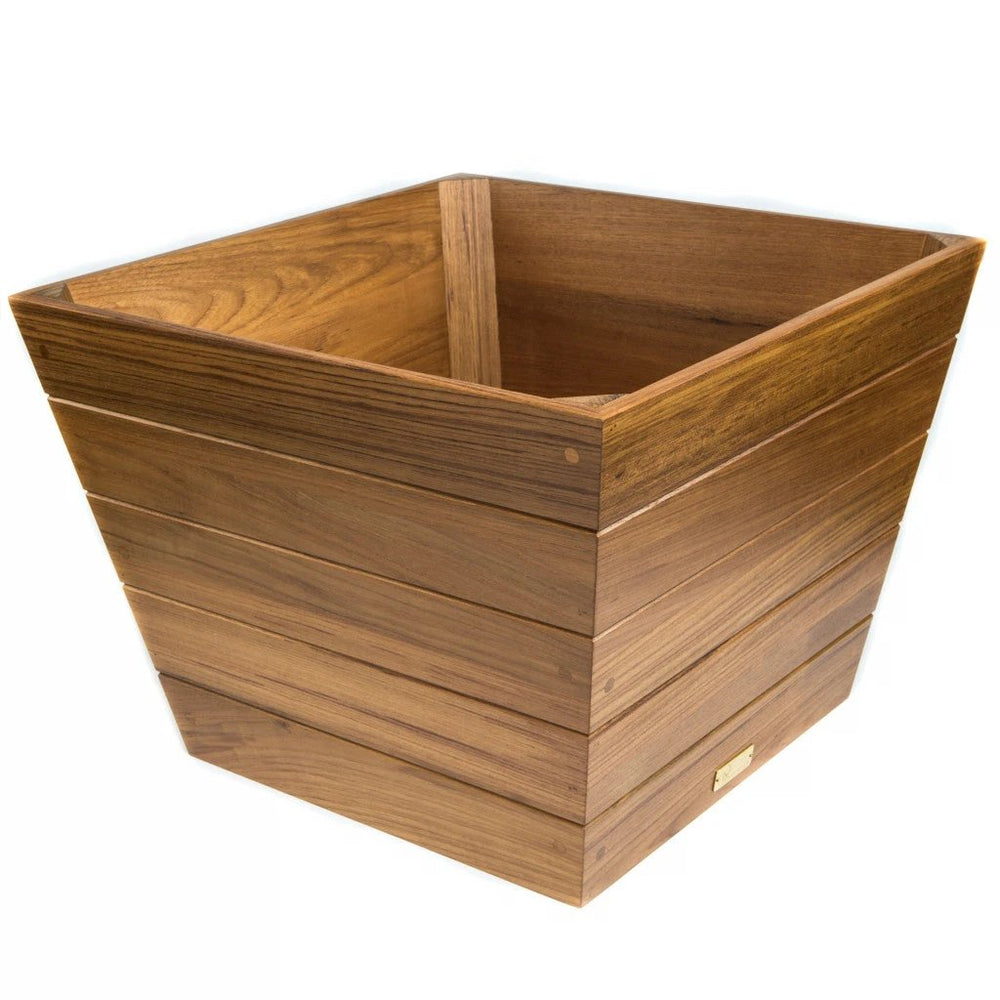 19" Brown Wood Indoor Outdoor Square Planter Box - Homeroots