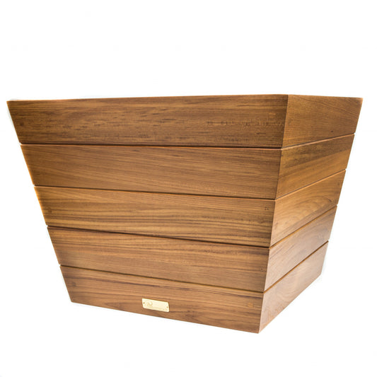 19" Brown Wood Indoor Outdoor Square Planter Box - Homeroots