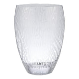 12" Clear and Frosted Abstract Oval Crystal Table Vase - Homeroots