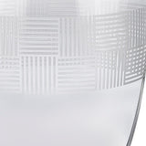12" Clear With Geometric Pattern Oval Crystal Table Vase - Homeroots - Flyclothing LLC