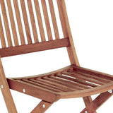 24" Brown Solid Wood Indoor Outdoor Deck Chair