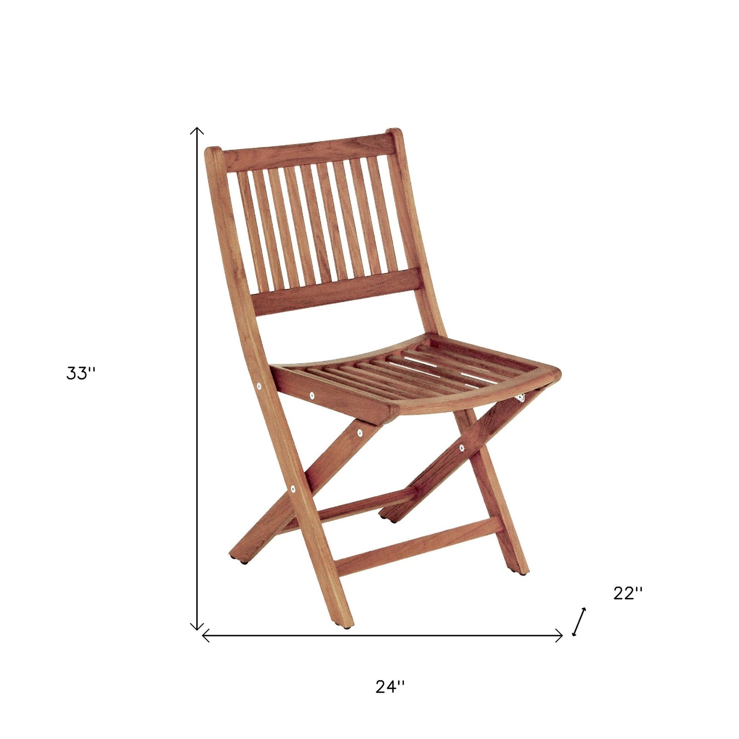 24" Brown Solid Wood Indoor Outdoor Deck Chair - Homeroots - Flyclothing LLC