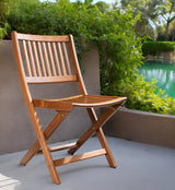 24" Brown Solid Wood Indoor Outdoor Deck Chair - Homeroots - Flyclothing LLC